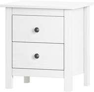 IDEA Furniture Bedside table Torino white, metal handles - Night Stand
