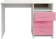 IDEA nábytek Psací stůl 44 růžová/bílá - Psací stůl