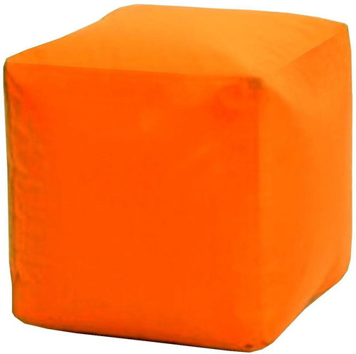 Seat stool CUBE orange with filling - Ottoman - Main image