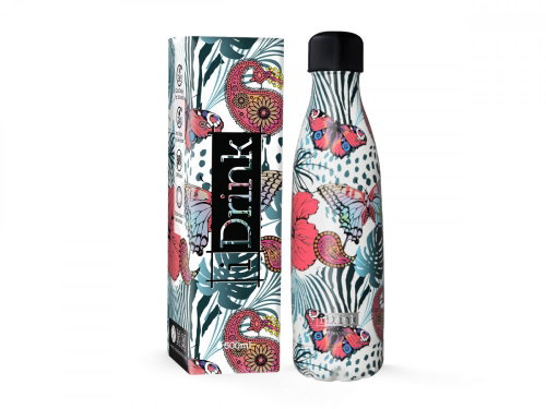 iDRINK Stainless steel thermobottle, butterflies 500 ml - Thermos - Main image