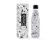 iDRINK Stainless steel thermobottle, doodles 500 ml - Thermos