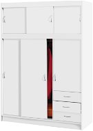 IDEA nábytek Skříň s posuvnými dveřmi 3000, bílá - Šatníková skriňa
