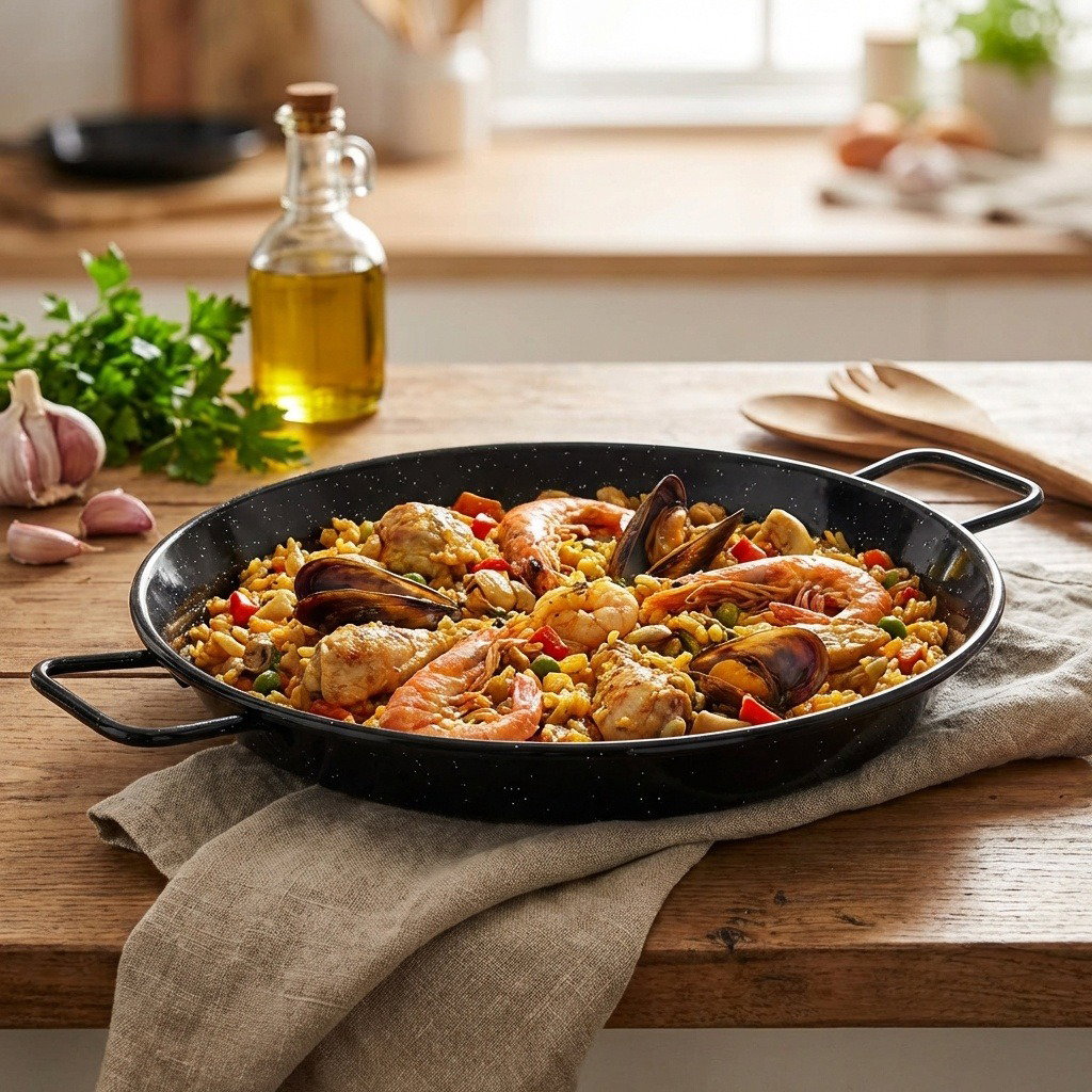 Igotrend 133830 PAELLA serpenyő 26 cm, 2 fogantyúval