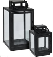 IGOTREND Lanterns 2 pcs, 28/17 cm, metal black - Lantern