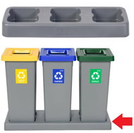 Igotrend, 824002 Base UH FIT BIN 3 × 75 l grey - Plinth