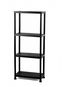 Igotrend Practic plast, 80 × 30 × 140 cm, černý - Regál