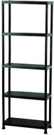 Igotrend Plastic shelf 60 × 30 × 180 cm, black, 5 shelves - Shelving Unit