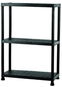 Igotrend Regál plast. 60 × 30 × 96 cm, černý, 3 police - Regál