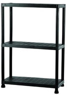 Igotrend Plastic shelf 80 × 30 × 96 cm, black, 3 shelves - Shelving Unit