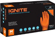 AURELIA (Ignite) pracovní oranžové rukavice (100 ks) - NITRIL L - Work Gloves