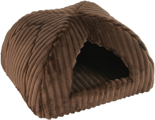 Olala Pets Iglú Stripe 45 × 45 cm brown - Pet Bed - Main image