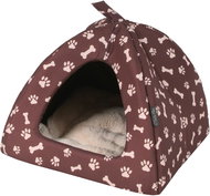 Olala Pets Travel Foldable Igloo Comfort 38 × 38 cm D118 brown/beige - Pet Bed