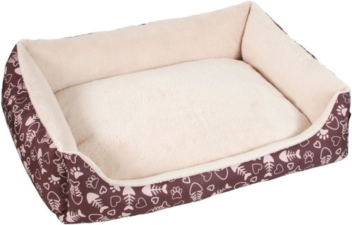 Olala Pets Dog bed Super De luxe 85 × 120 cm D124, brown/beige - Pet Bed - Main image