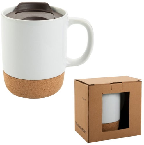 VS DABAHAN Ceramic Mug, Sublimation White with Cork - Mug - Main image