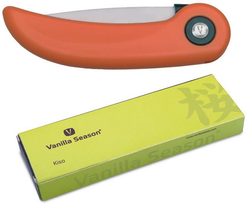 VS KISO Kitchen Ceramic Folding Knife, Orange - Kitchen Knife - Main image