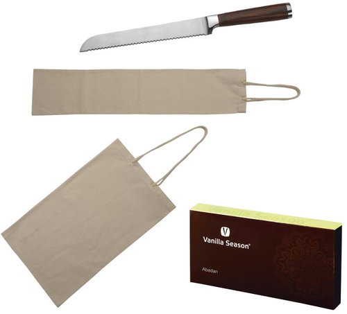 VS ABADAN set of 2 cotton pastry bags and bread knife in VS box - Baked Goods Bag - Main image