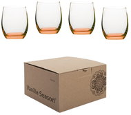 VS HATTA Set of 4 Orange Neon Glasses, Orange - Glass Set
