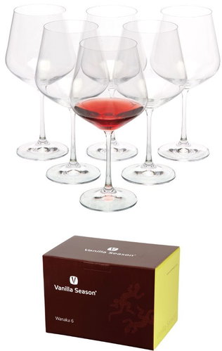 VS WANAKA 6 Set of 6 Transparent Red Wine Glasses - Glass Set - Main image