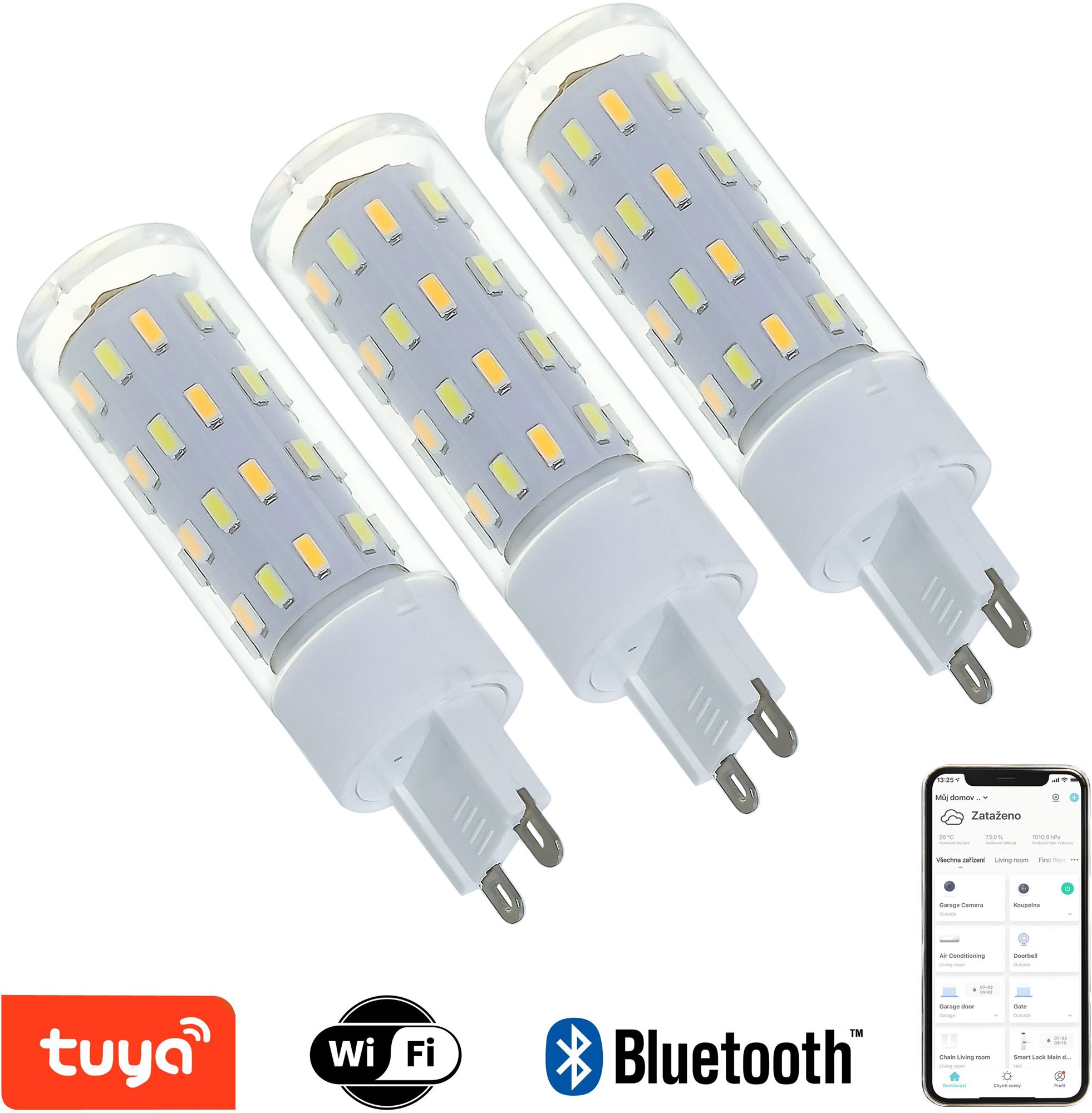Immax NEO LITE Smart Szett 3x LED izzó G9 4 W CCT, dimmelhető, WiFi, TUYA