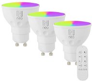 IMMAX NEO LITE Sada 3x smart LED žárovka GU10 6W RGB+CCT, stmívatelná, WiFi, Beacon, DO - LED Bulb