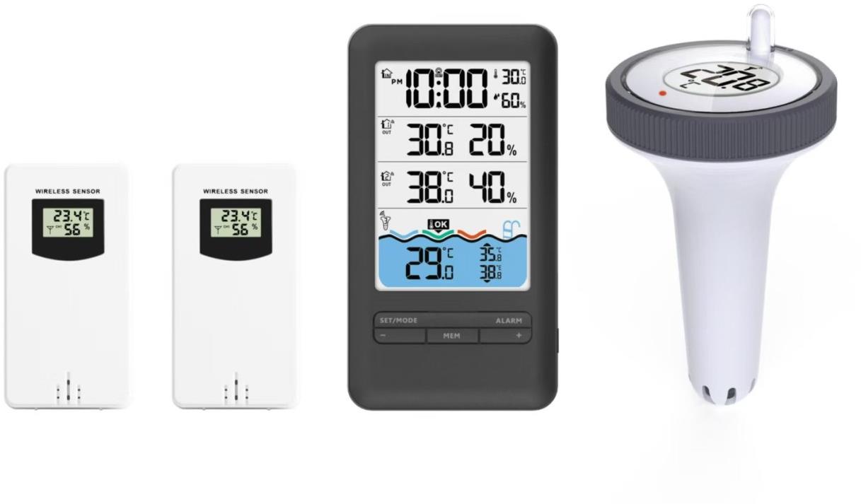 IMMAX NEO LITE Smart, medence hőmérő + 2× beltéri hő- és páratartalom mérő