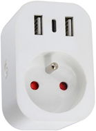 IMMAX NEO vnitřní s kolíkem, typ E, 2x USB, 1x USB-C , Zigbee - Chytrá zásuvka