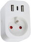 IMMAX NEO vnitřní s kolíkem, typ E, 2x USB, 1x USB-C , Zigbee - Chytrá zásuvka