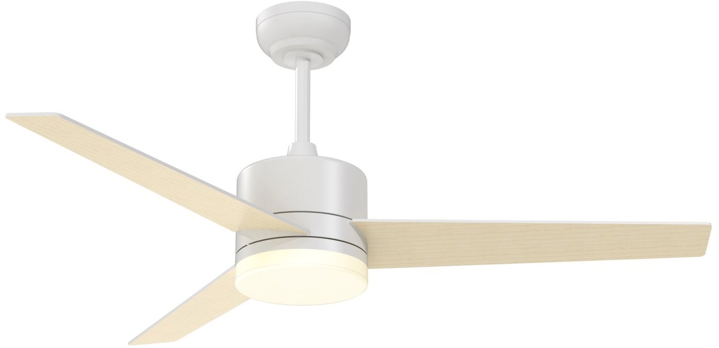 IMMAX NEO LITE VARIABLE Smart LED ventilátoros lámpa, Tuya WiFi, fehér / fa dekor