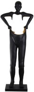 IMMAX SILUETTE Human Houdini 185 cm Sculpture - Floor Lamp, Fibreglass, Black, 4×G9 - Floor Lamp
