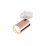 IMMAX PUNTO-1 stropní nástěnné, pro zdroj typu GU10, měď/rose gold + bílá - Spot Lighting