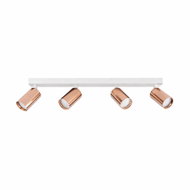 IMMAX PUNTO-4 stropní nástěnné linear, 4 hlavy GU10, měď/rose gold + bílá - Spot Lighting