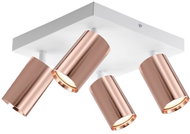 IMMAX PUNTO-4S stropní nástěnné čtverec, 4 hlavy, GU10, měď/rose gold + bílá - Spot Lighting