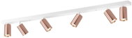IMMAX PUNTO-6 stropní nástěnné linear 6 hlav, GU10, 119 cm, měď/rose gold + bílá - Spot Lighting
