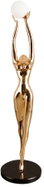 IMMAX SILUETTE Human WOMAN - 80 cm - socha, stojací lampa, sklolaminát, rose gold, 1xG9 - Decorative Lighting