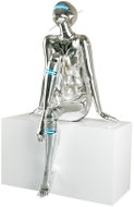 IMMAX SILUETTE CYBER GIRL - 120 socha shiny electroplated silver (chrom) sklolaminát 3 W - Decorative Lighting