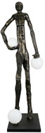 IMMAX SILUETTE Glam Aura - 185 cm - socha, stojací lampa, bronz, sklolaminát, 3xE27 - Decorative Lighting