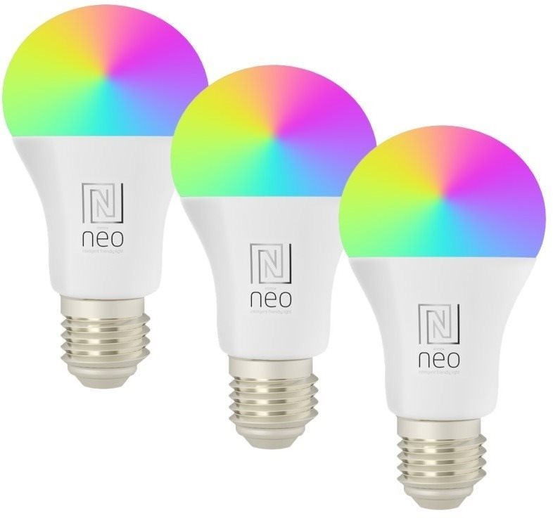 Immax NEO LITE E27 11W RGB+CCT, színes és fehér, WiFi, 3 darab
