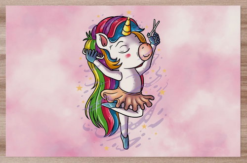 IMPAR Unicorn hairdresser placemat - Placemat - Main image
