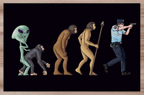 IMPAR Placemats Evolution of the police - Placemat - Main image