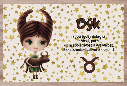 IMPAR Placemats Sign for children Taurus (21.4. - 21.5. ) - Placemat - Main image