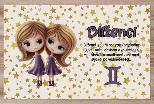 IMPAR Placemats Signs for Gemini children (22.5. - 21.6. ) - Placemat - Main image