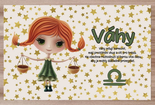 IMPAR Placemats Sign for Libra children (23.9. - 22.10. ) - Placemat - Main image