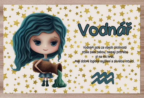 IMPAR Placemats Sign for children Aquarius (21.1. - 20.2. ) - Placemat - Main image