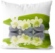 Impar Pillow White flowers on stones - Pillow