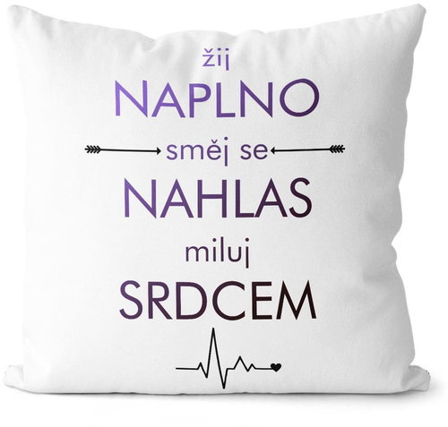 Impar cushion Live life to the fullest - Pillow - Main image