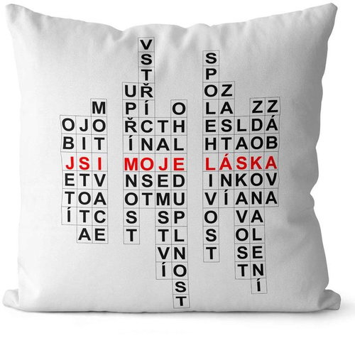 Impar Cushion Crossword puzzle-loved - Pillow - Main image