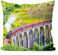 Impar cushion Locomotive on the bridge - Pillow
