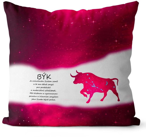 Impar pillow Taurus (21.4. - 21.5. ) - red - Pillow - Main image