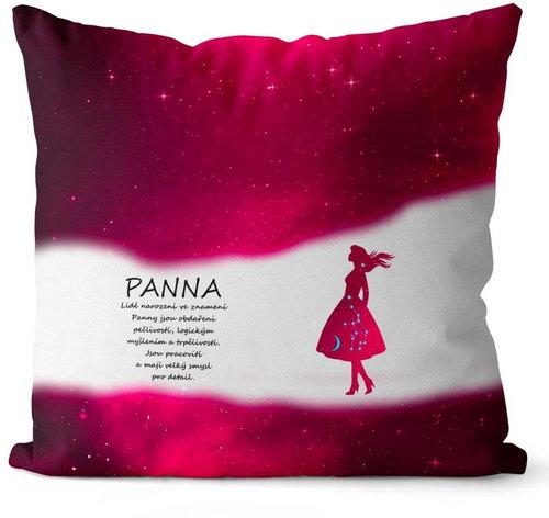Impar cushion Virgo (23.8. - 22.9. ) - red - Pillow - Main image