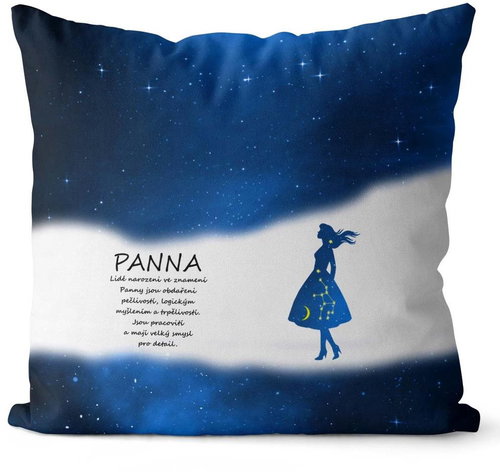 Impar pillow Virgo (23.8. - 22.9. ) - blue - Pillow - Main image
